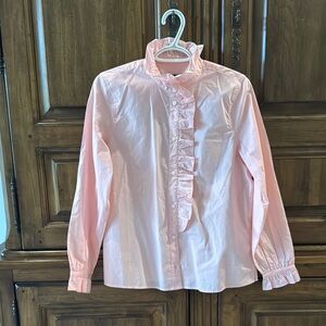 J. Crew Light Peach Ruffle Button-Up Blouse - NWT - Size 6